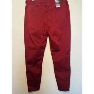 Levi’s Denizen Womens Red High Rise Ankle Skinny Jeans 10 Zipper Hem Stretch 10